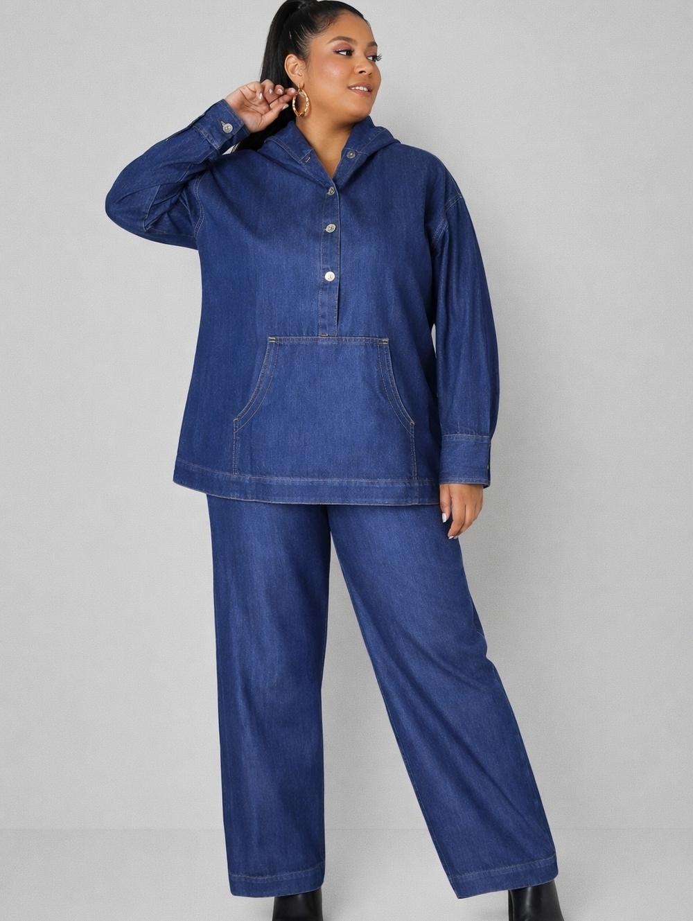 Ashley Stewart Indigo Denim Fashion 2 Pieces Blue Jeans Size 18.NWOT